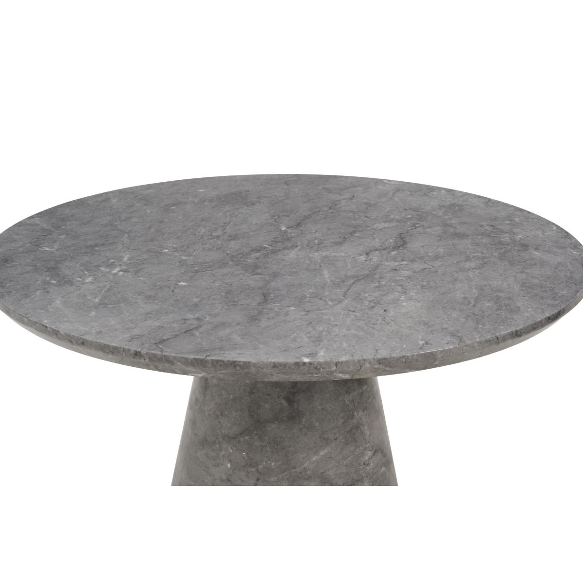 Ravello 130cm Round Grey Marble Dining Table With 6 Ivory White Hampstead Chairs – image 13