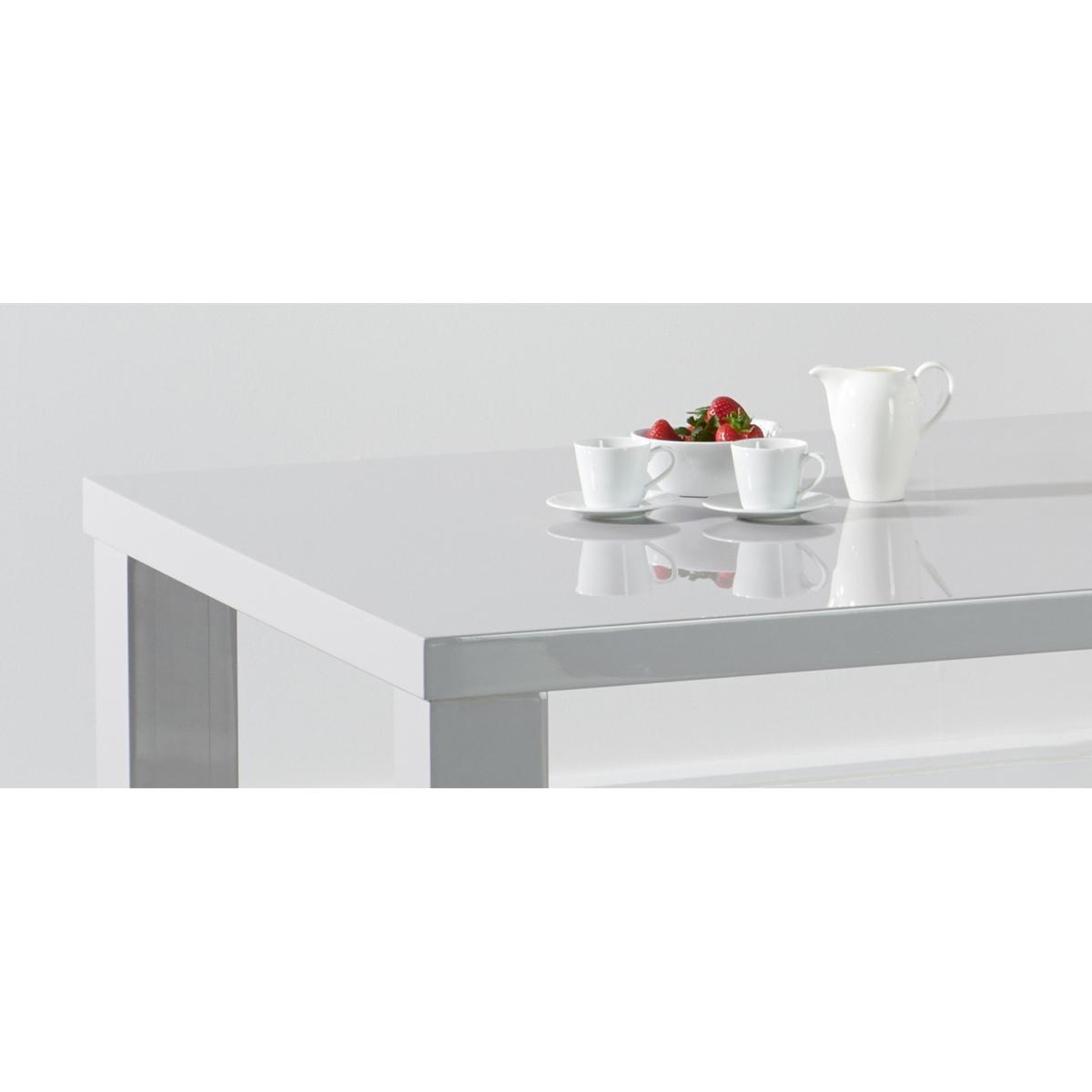 Atlanta 160cm Light Grey Gloss Dining Table With 8 Grey Cavello Chairs – image 15