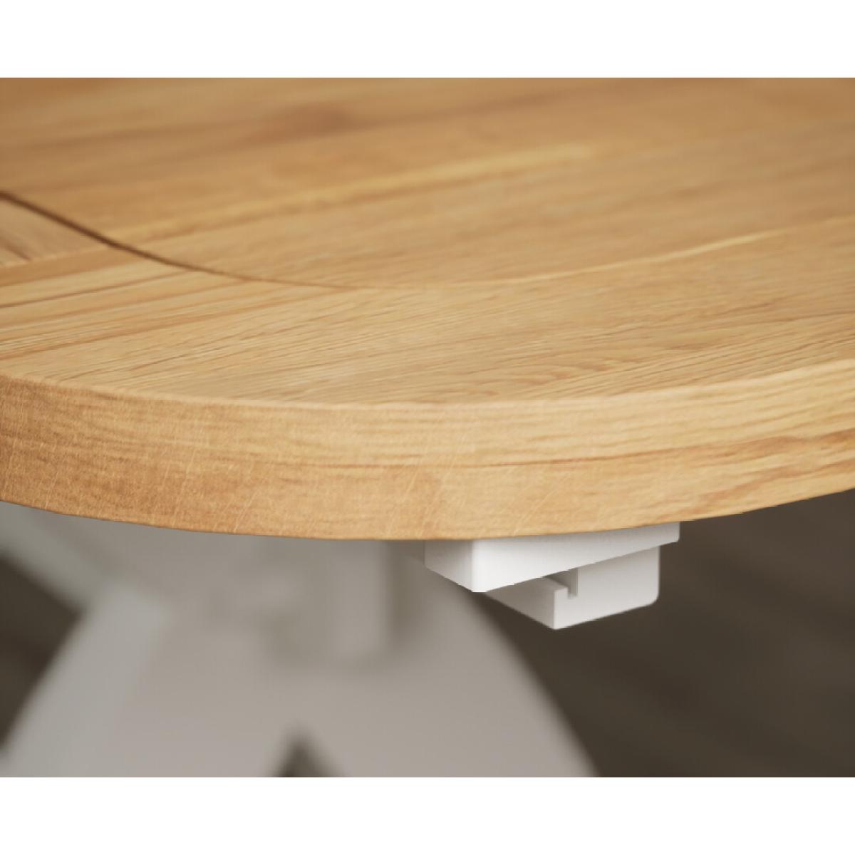 Atlas 180cm Oak and Chalk White Extending Dining Table With 12 Charcoal Grey X Back Chairs – image 28
