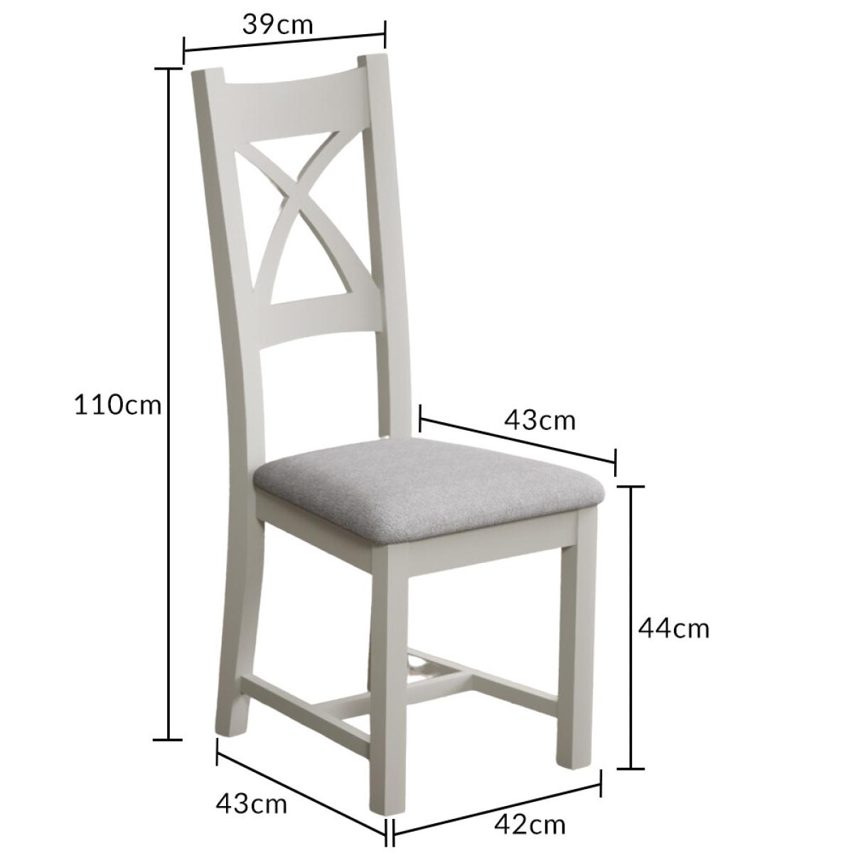 Atlas 180cm Oak and Chalk White Extending Dining Table With 12 Charcoal Grey X Back Chairs – image 30