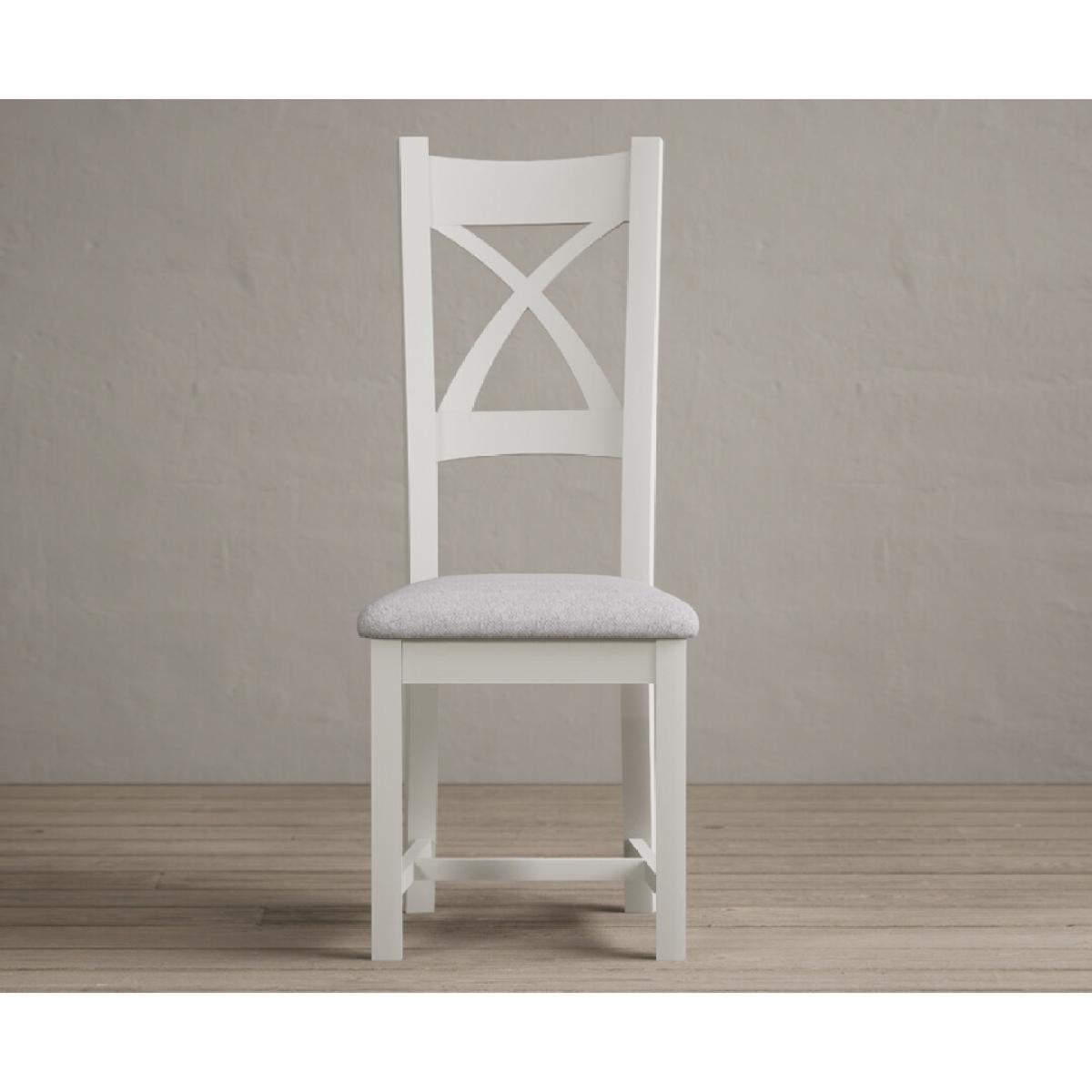 Atlas 180cm Oak and Chalk White Extending Dining Table With 12 Charcoal Grey X Back Chairs – image 8