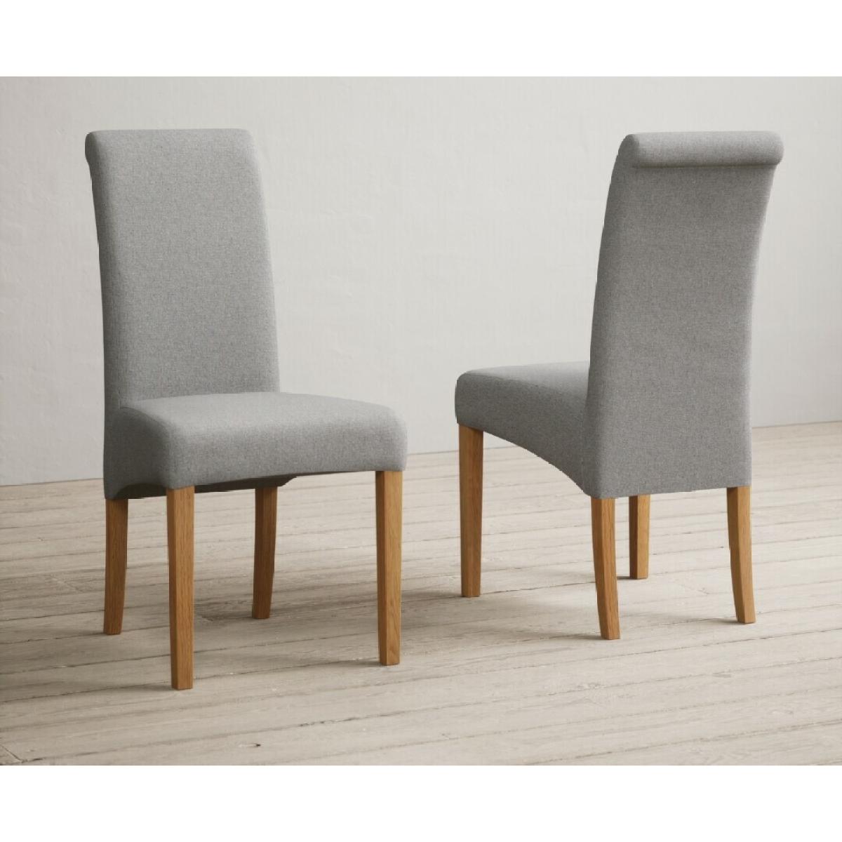 Extending Buxton 90cm Rustic Solid Oak Dining Table with 4 Natural Scroll Back Chairs – image 33