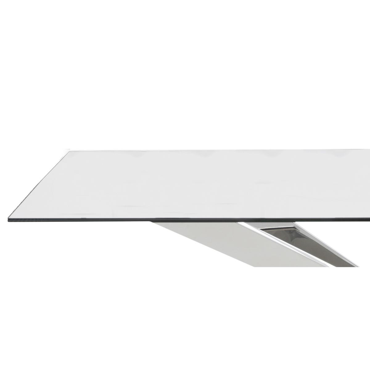 Juniper 160cm Glass Dining Table With 6 Grey Hampstead Z Chairs – image 15