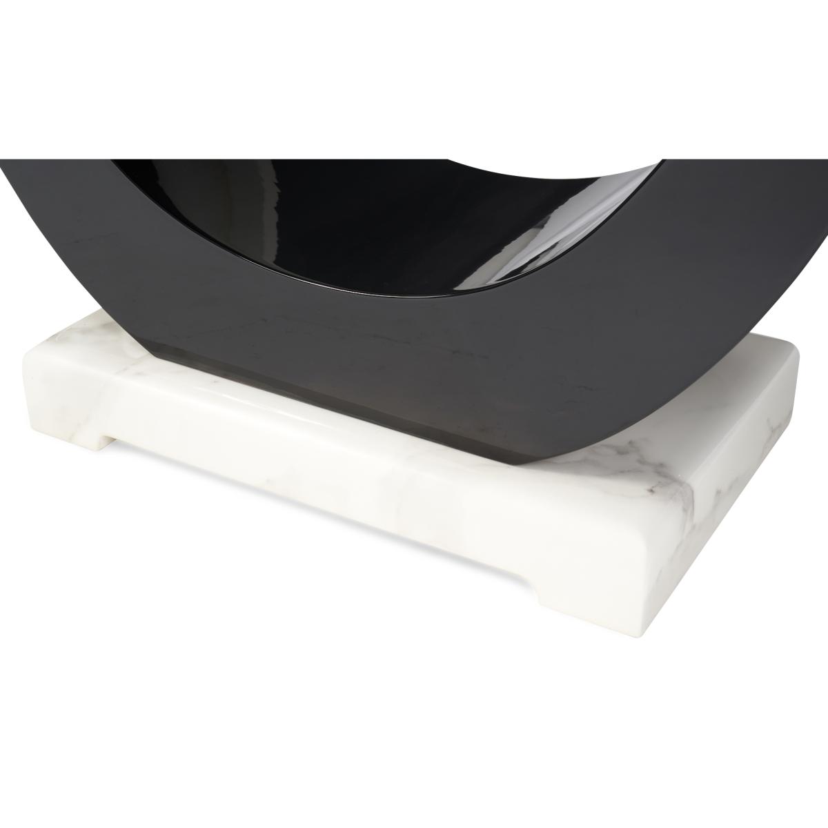 Raphael 200cm White and Black Pedestal Marble Dining Table With 8 Cream Francesca Chairs – image 17