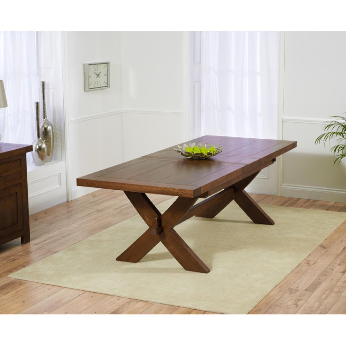 Extending Buckley 200cm Dark Oak Dining Table with 6 Natural Darcy Chairs – image 18