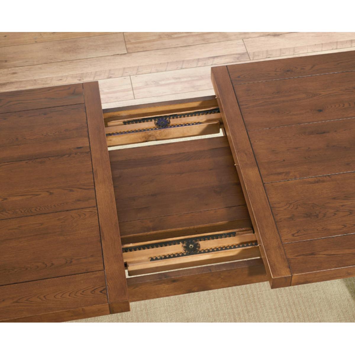 Extending Buckley 200cm Dark Oak Dining Table with 6 Natural Darcy Chairs – image 19