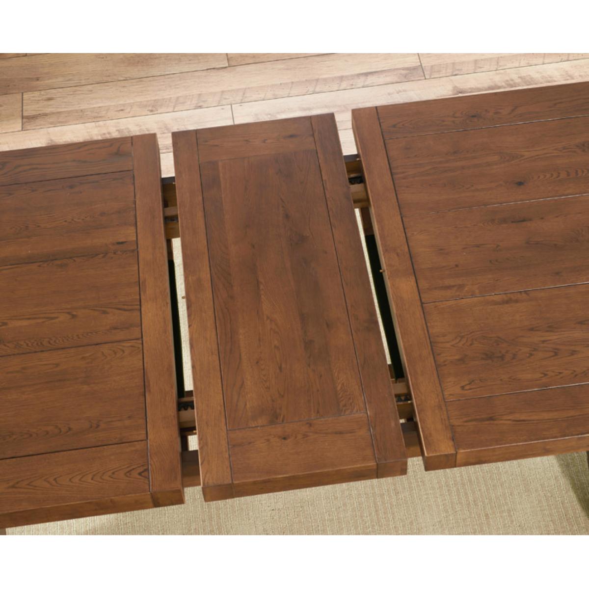 Extending Buckley 200cm Dark Oak Dining Table with 6 Natural Darcy Chairs – image 20