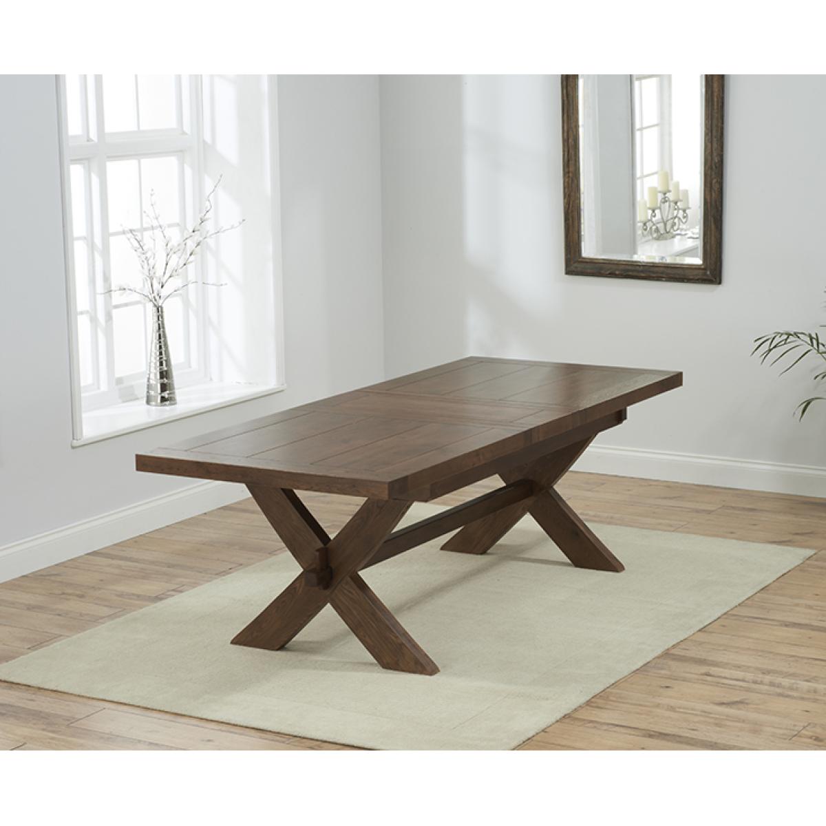Extending Buckley 200cm Dark Oak Dining Table with 6 Natural Darcy Chairs – image 7