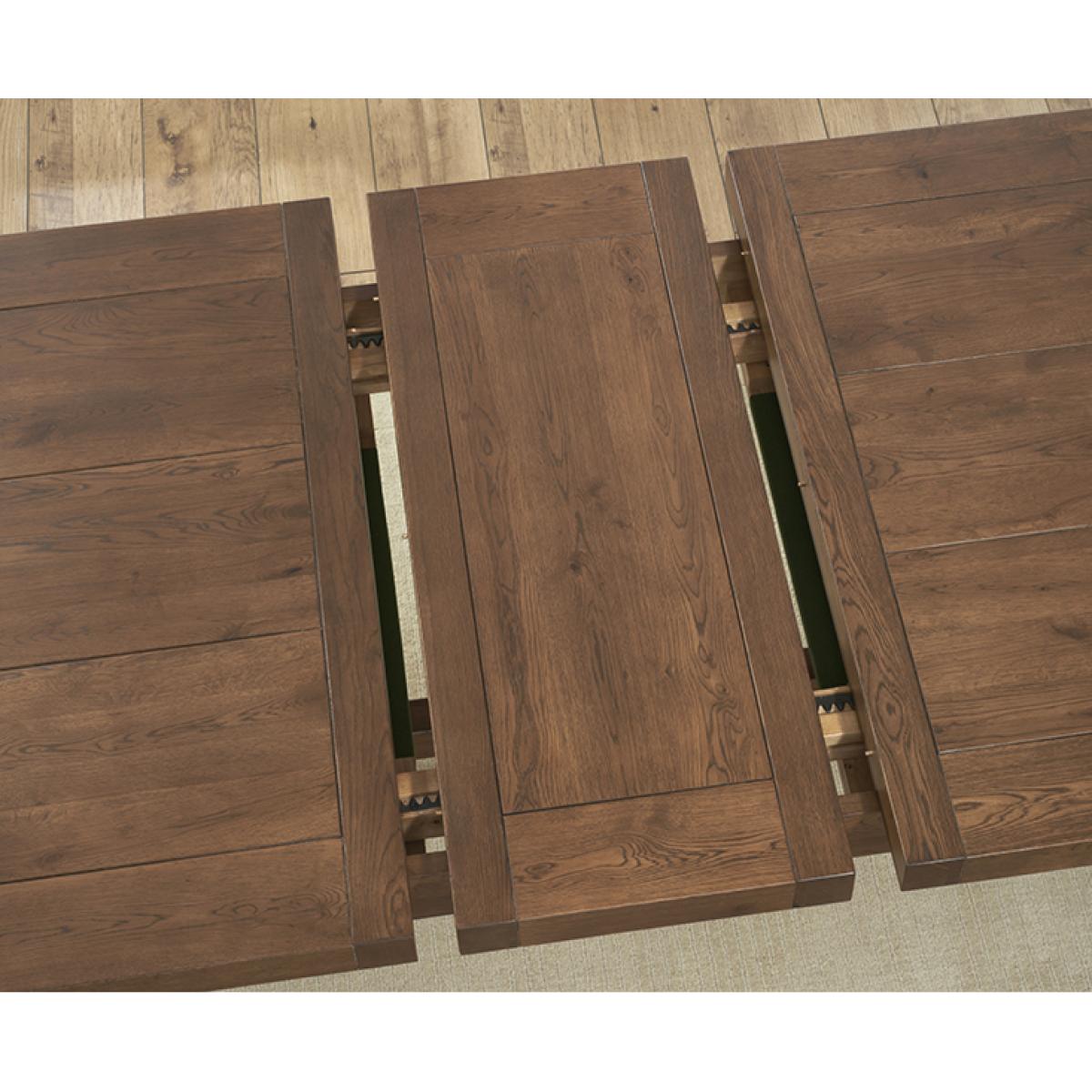 Extending Buckley 200cm Dark Oak Dining Table with 6 Natural Darcy Chairs – image 9