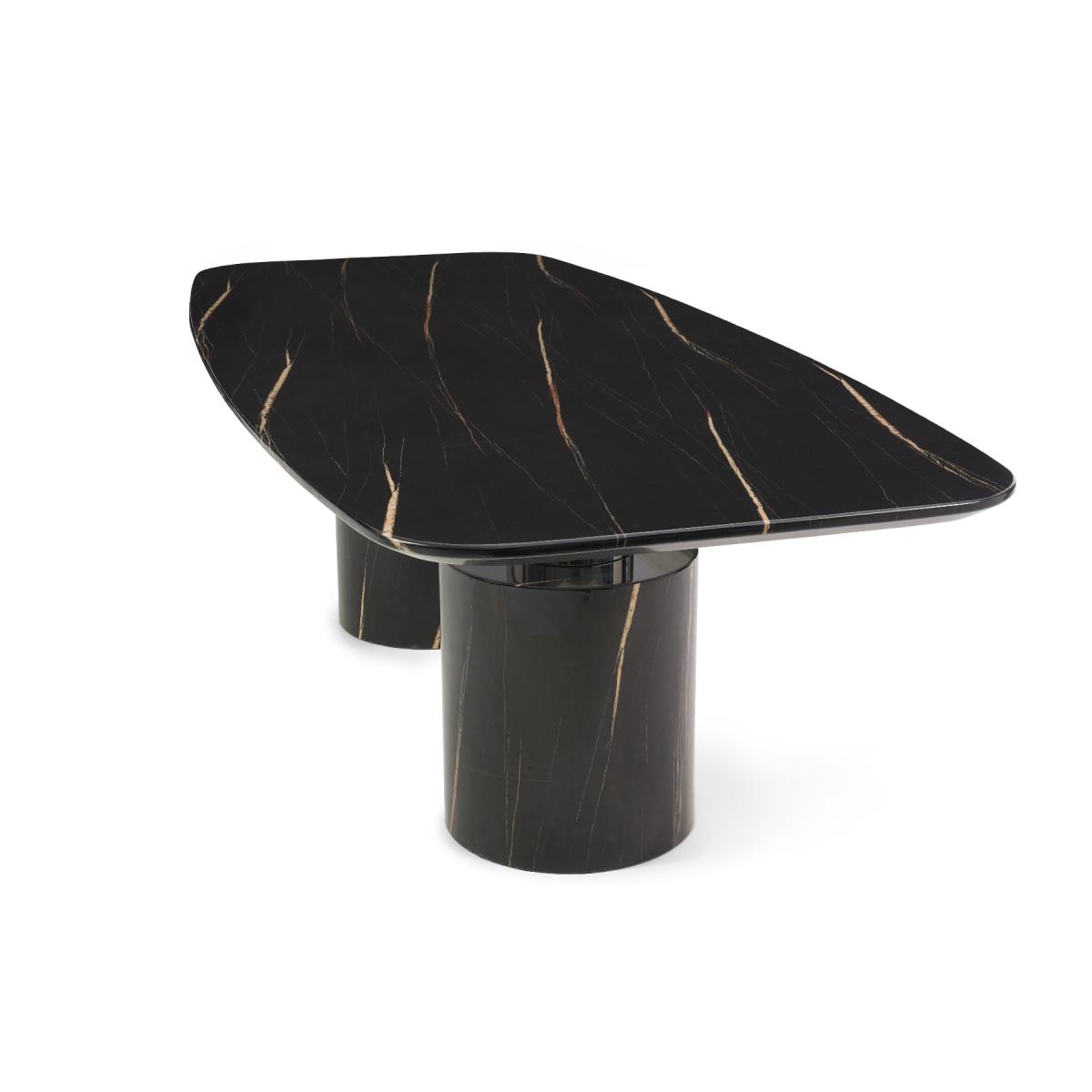 Antonio 180cm Black Marble Dining Table With 8 Grey Hampstead Z Chairs – image 10