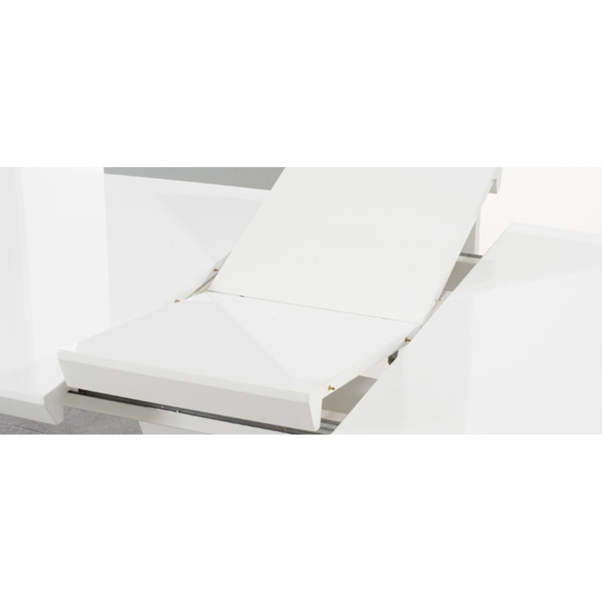 Extending Palermo 180cm White High Gloss Dining Table With 10 Black Aldo Chairs – image 12