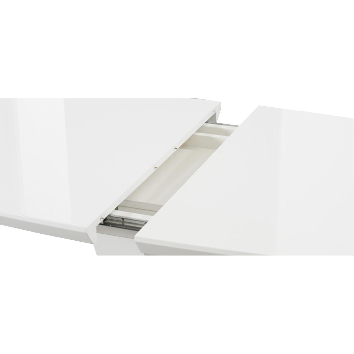 Extending Palermo 180cm White High Gloss Dining Table With 10 Black Aldo Chairs – image 16