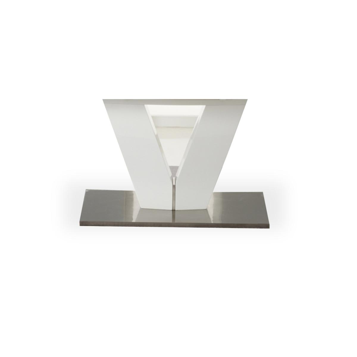 Extending Palermo 180cm White High Gloss Dining Table With 10 Black Aldo Chairs – image 17