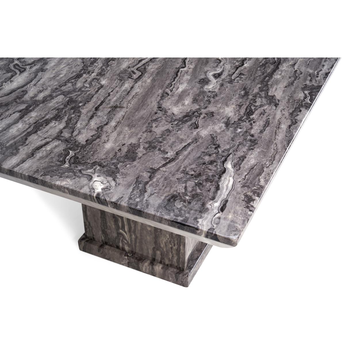 Mocha 160cm Grey Marble Dining Table With 6 Cream Francesca Chairs – image 7