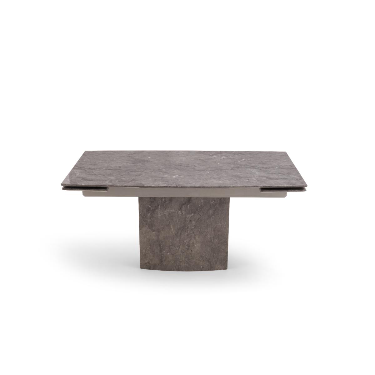Metropolis 160cm Extending Grey Marble Dining Table With 10 Ivory White Hampstead Faux Leather Chairs – image 17