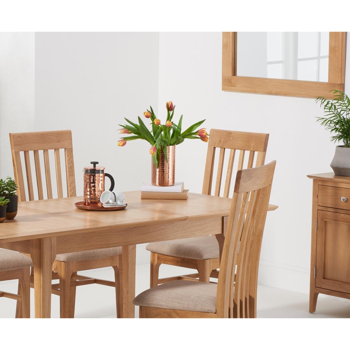 Sadie Oak 120cm Butterfly Extending Table with Chairs - Oak, 4 Chairs – image 2