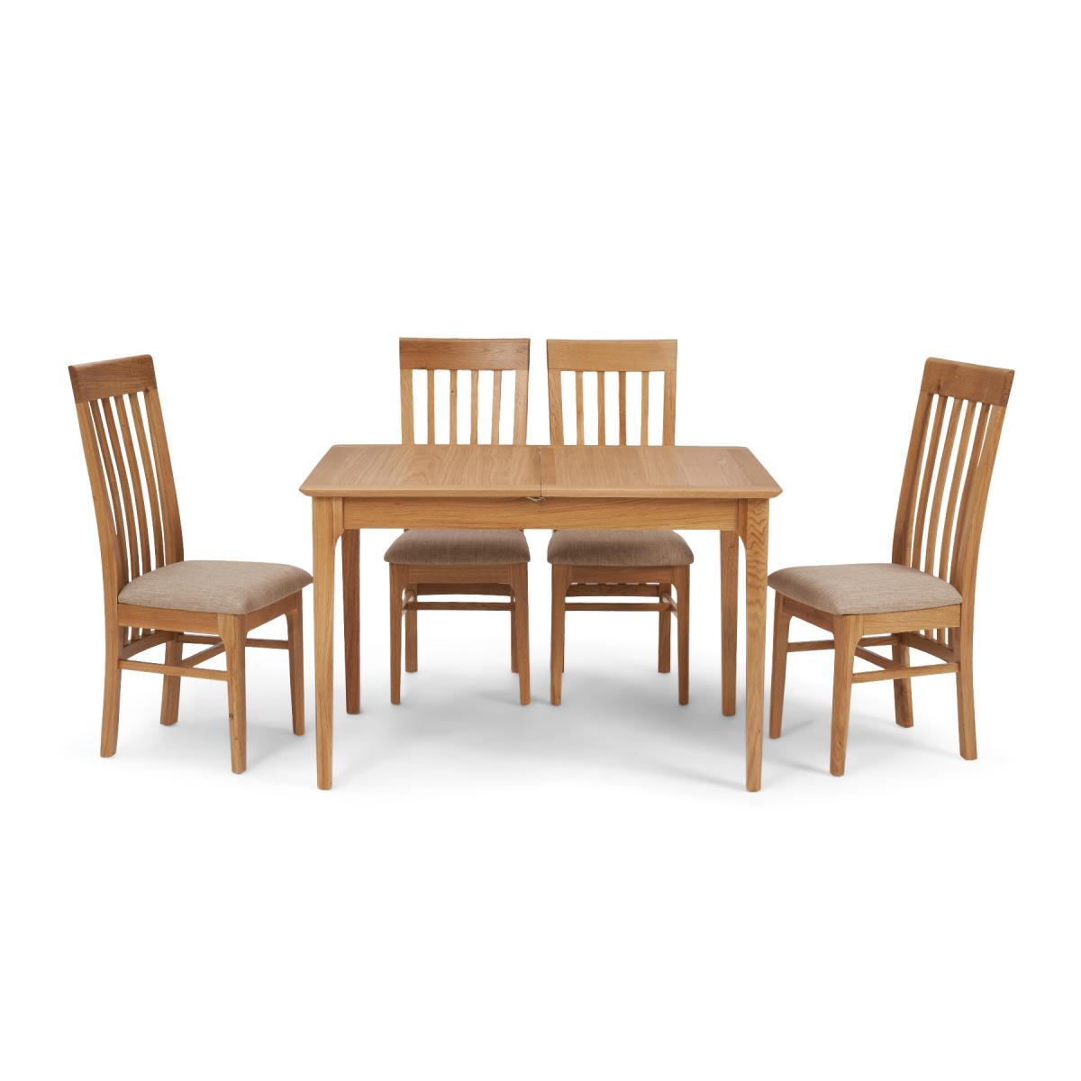 Sadie Oak 120cm Butterfly Extending Table with Chairs - Oak, 4 Chairs – image 7