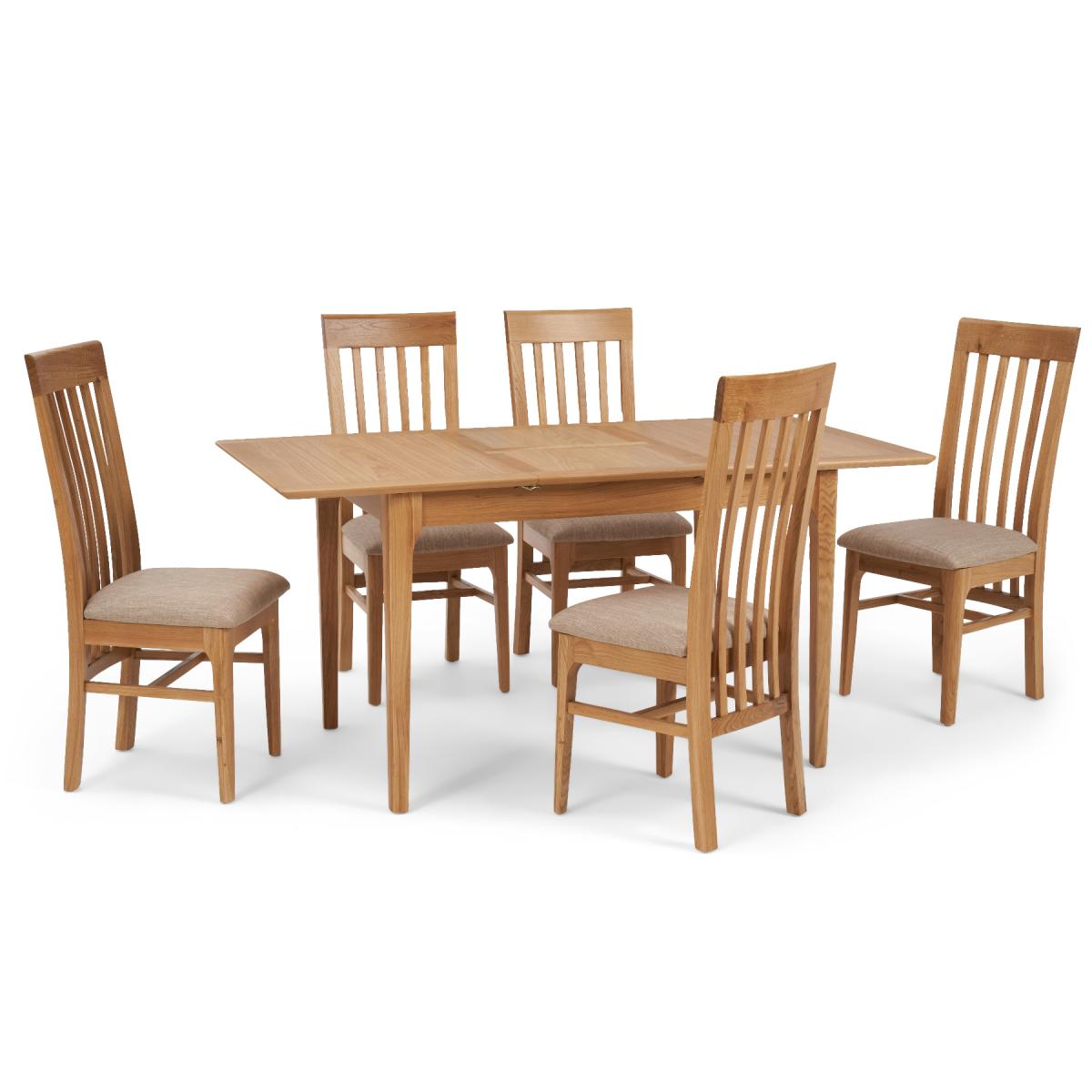 Sadie Oak 120cm Butterfly Extending Table with Chairs - Oak, 4 Chairs – image 8