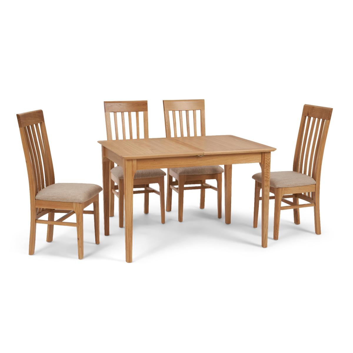 Sadie Oak 120cm Butterfly Extending Table with Chairs - Oak, 4 Chairs – image 9