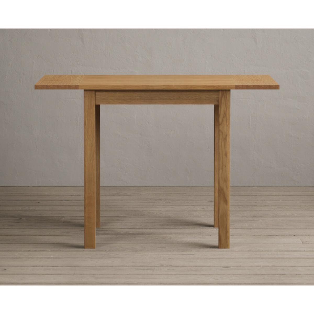Extending York 70cm Solid Oak Dining Table With 2 Brown Olivia Chairs – image 18