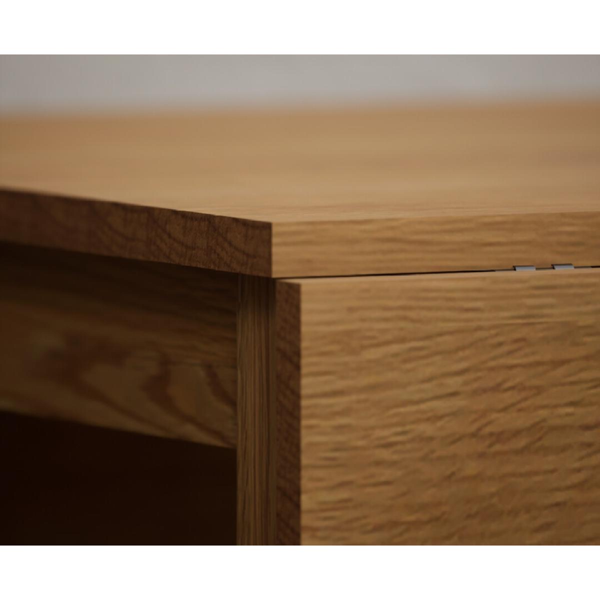 Extending York 70cm Solid Oak Dining Table With 2 Brown Olivia Chairs – image 21