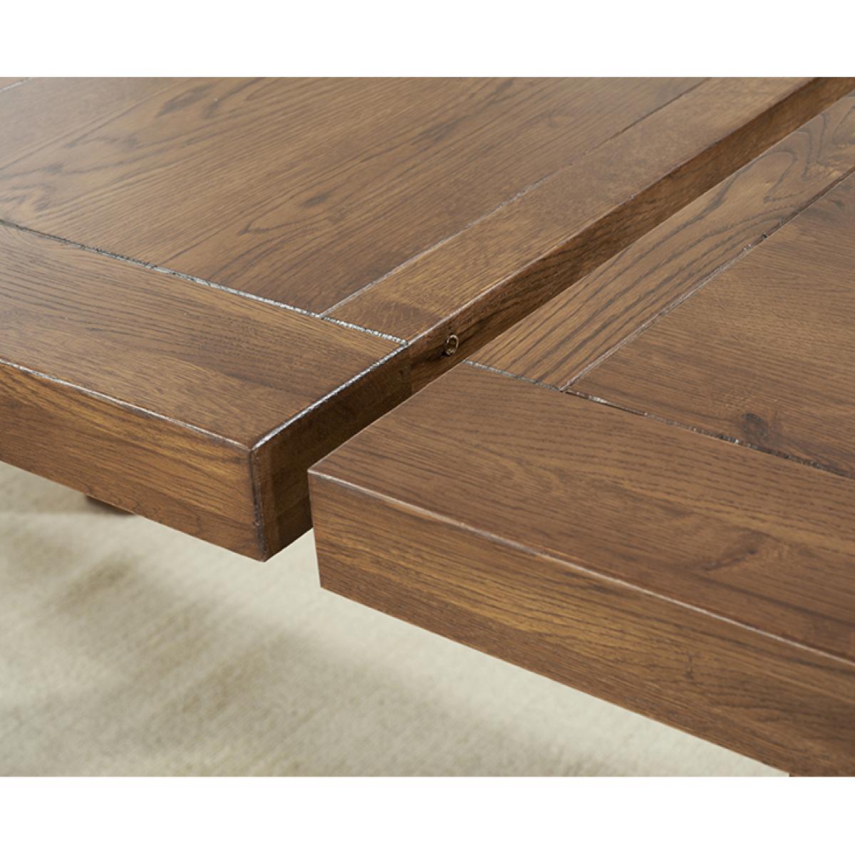 Chelsea Dark Oak Extending Dining Table With 8 Grey Francois Fabric Dark Oak Leg Chairs – image 5