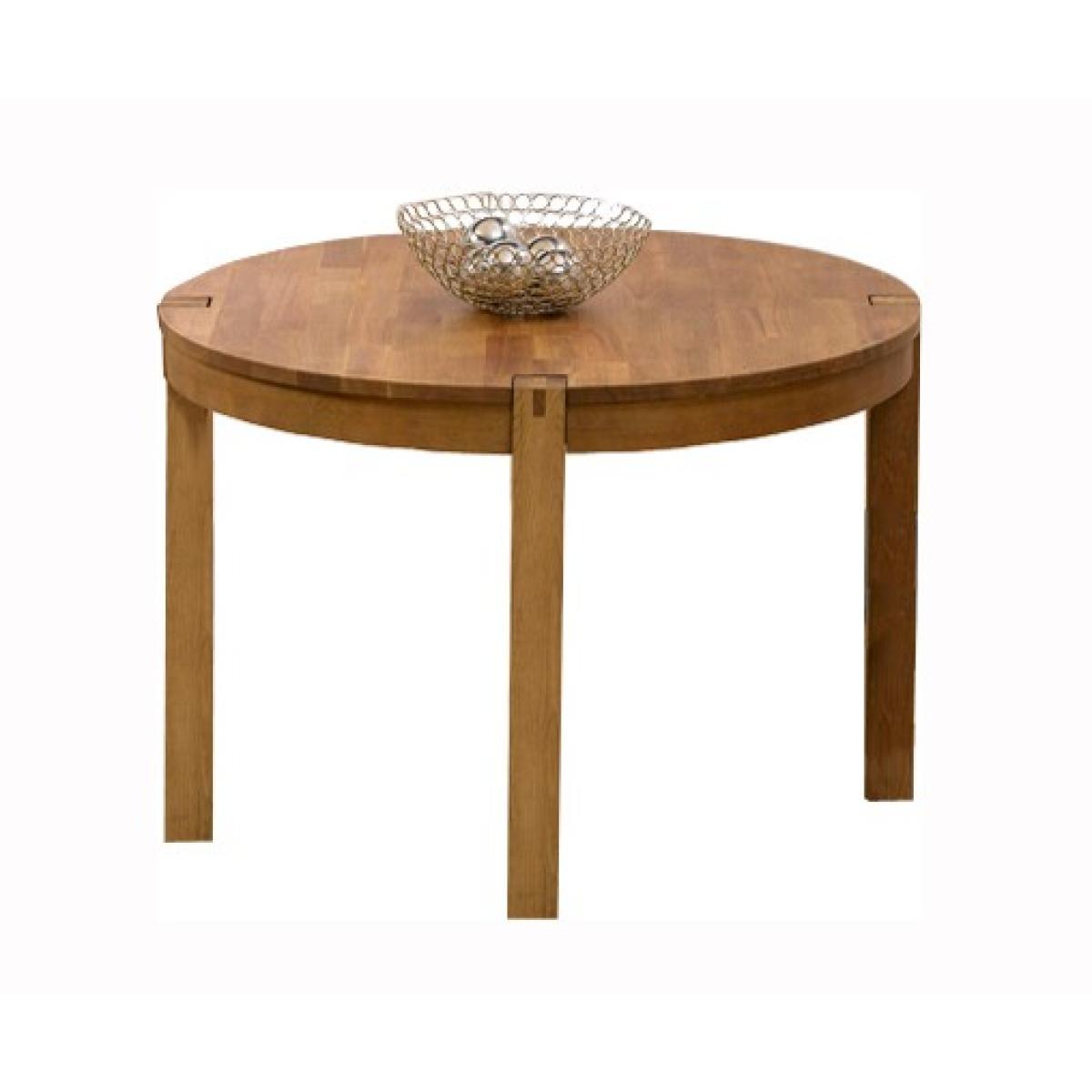 Thetford 110cm Oak Round Dining Table with 4 Grey Isabella Chairs – image 12
