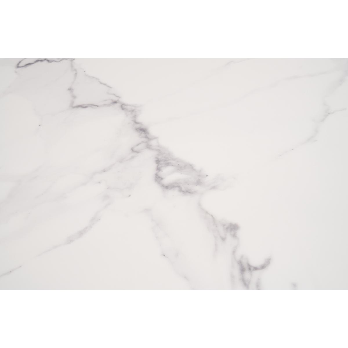 Metropolis 160cm Extending White Marble Dining Table With 10 Grey Hampstead Faux Leather Chairs – image 17