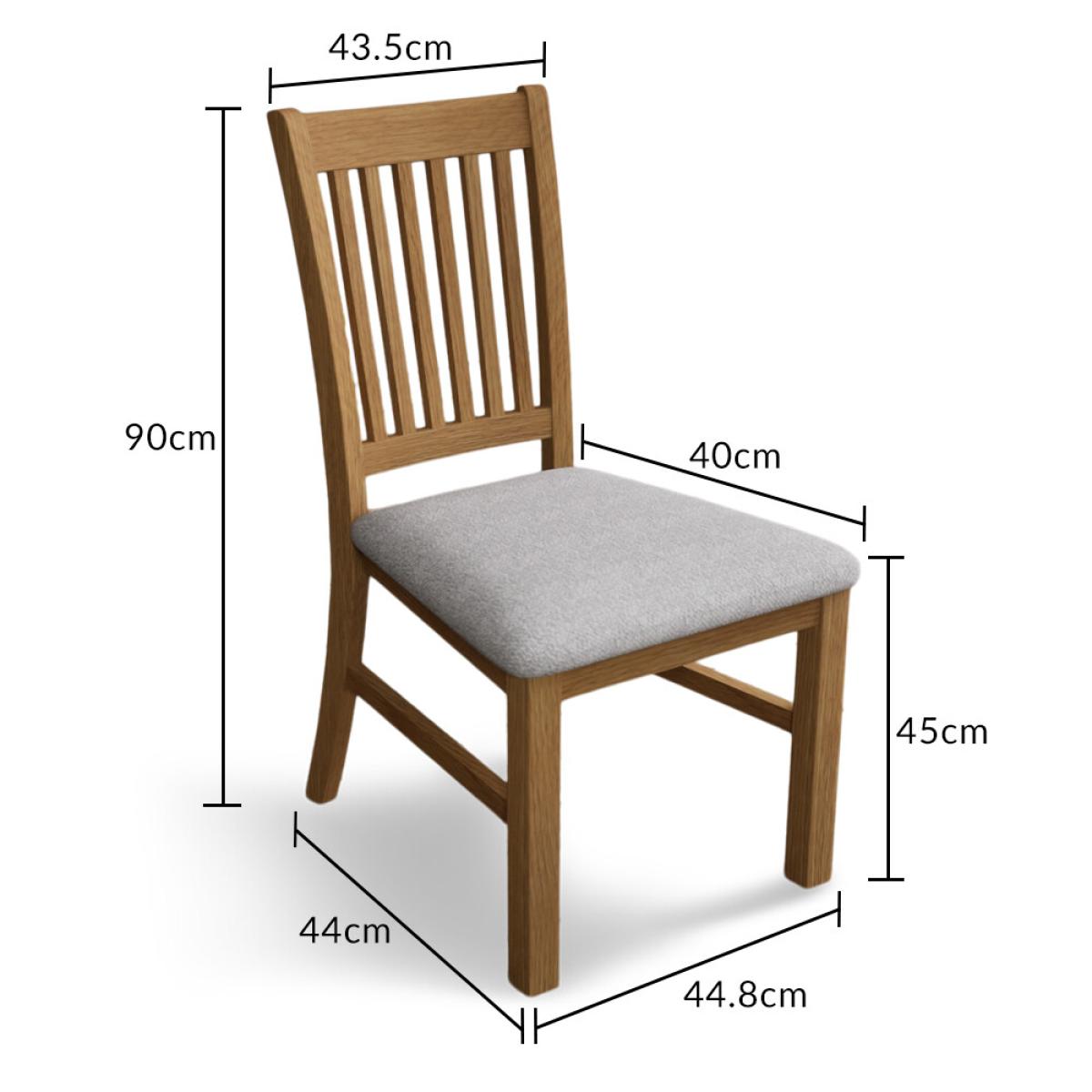 Extending Warwick Solid Oak Dining Table with 4 Linen Warwick Chairs – image 29