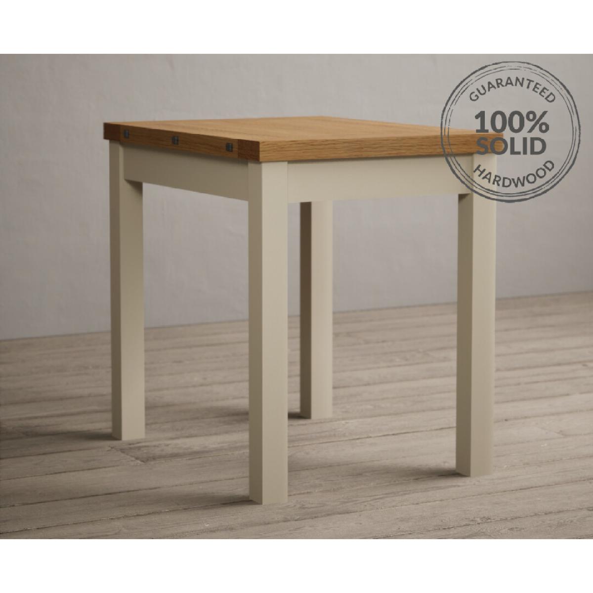 Extending Hadleigh Oak and Cream Painted Dining Table with 6 Light Grey Kendal Chairs – image 29
