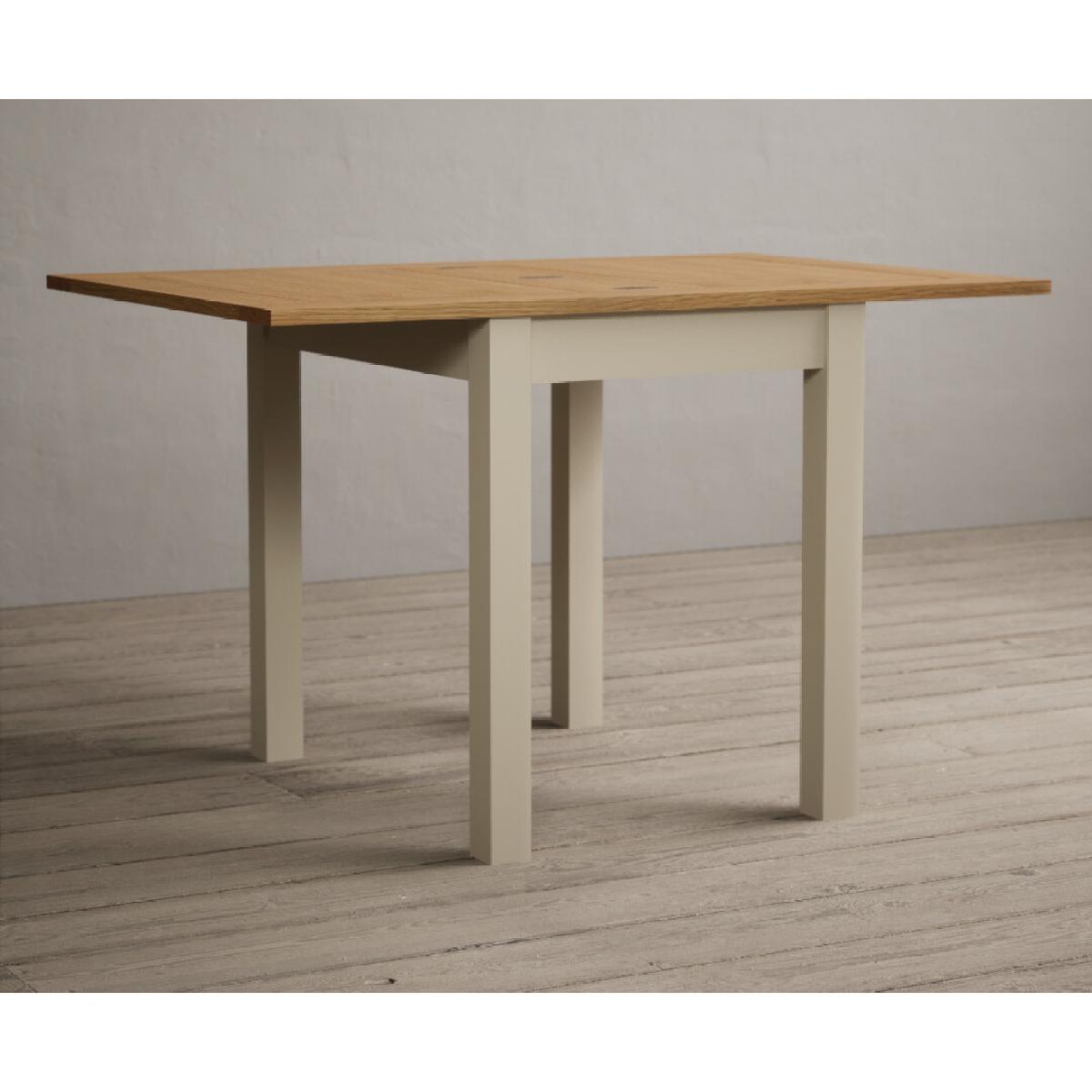 Extending Hadleigh Oak and Cream Painted Dining Table with 6 Light Grey Kendal Chairs – image 30