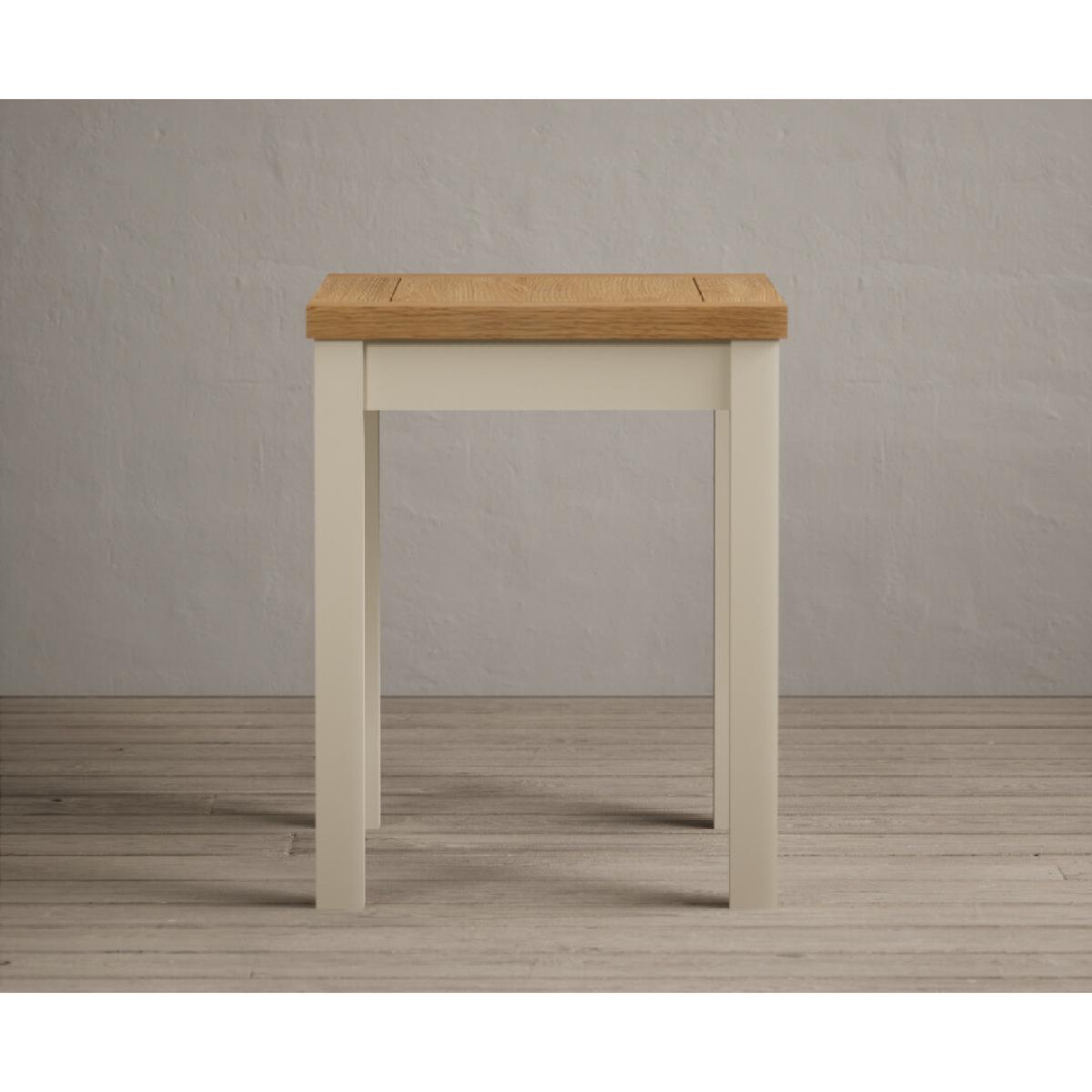 Extending Hadleigh Oak and Cream Painted Dining Table with 6 Light Grey Kendal Chairs – image 31