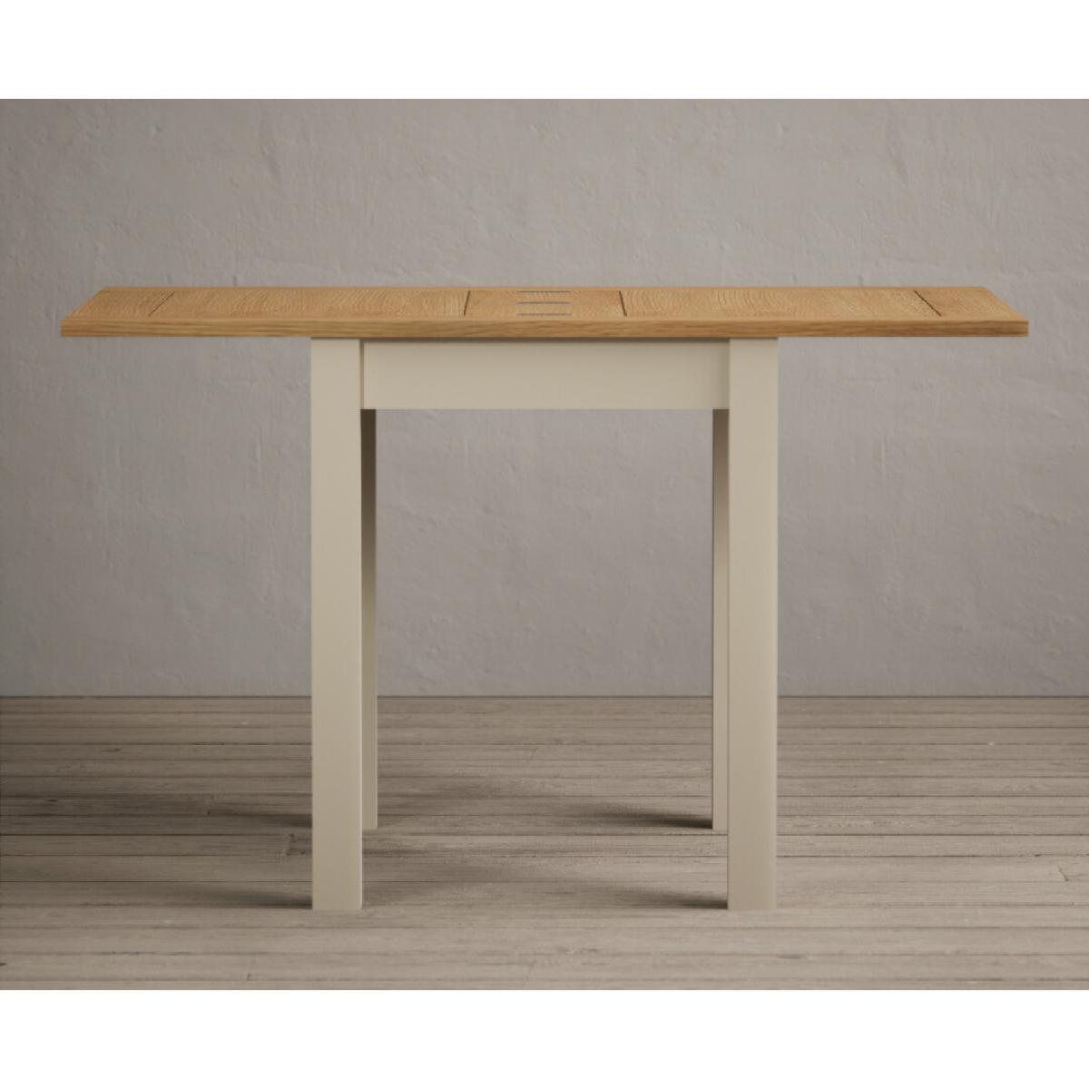 Extending Hadleigh Oak and Cream Painted Dining Table with 6 Light Grey Kendal Chairs – image 32