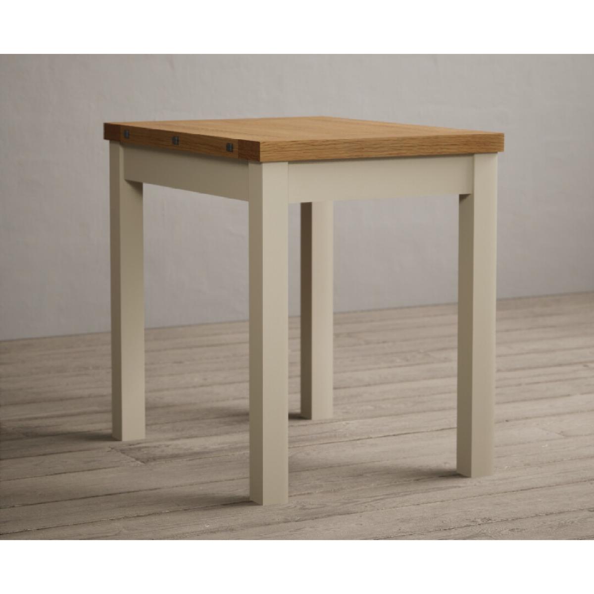 Extending Hadleigh Oak and Cream Painted Dining Table with 6 Light Grey Kendal Chairs – image 35