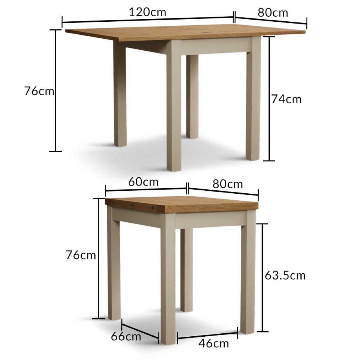 Extending Hadleigh Oak and Cream Painted Dining Table with 6 Light Grey Kendal Chairs – image 37