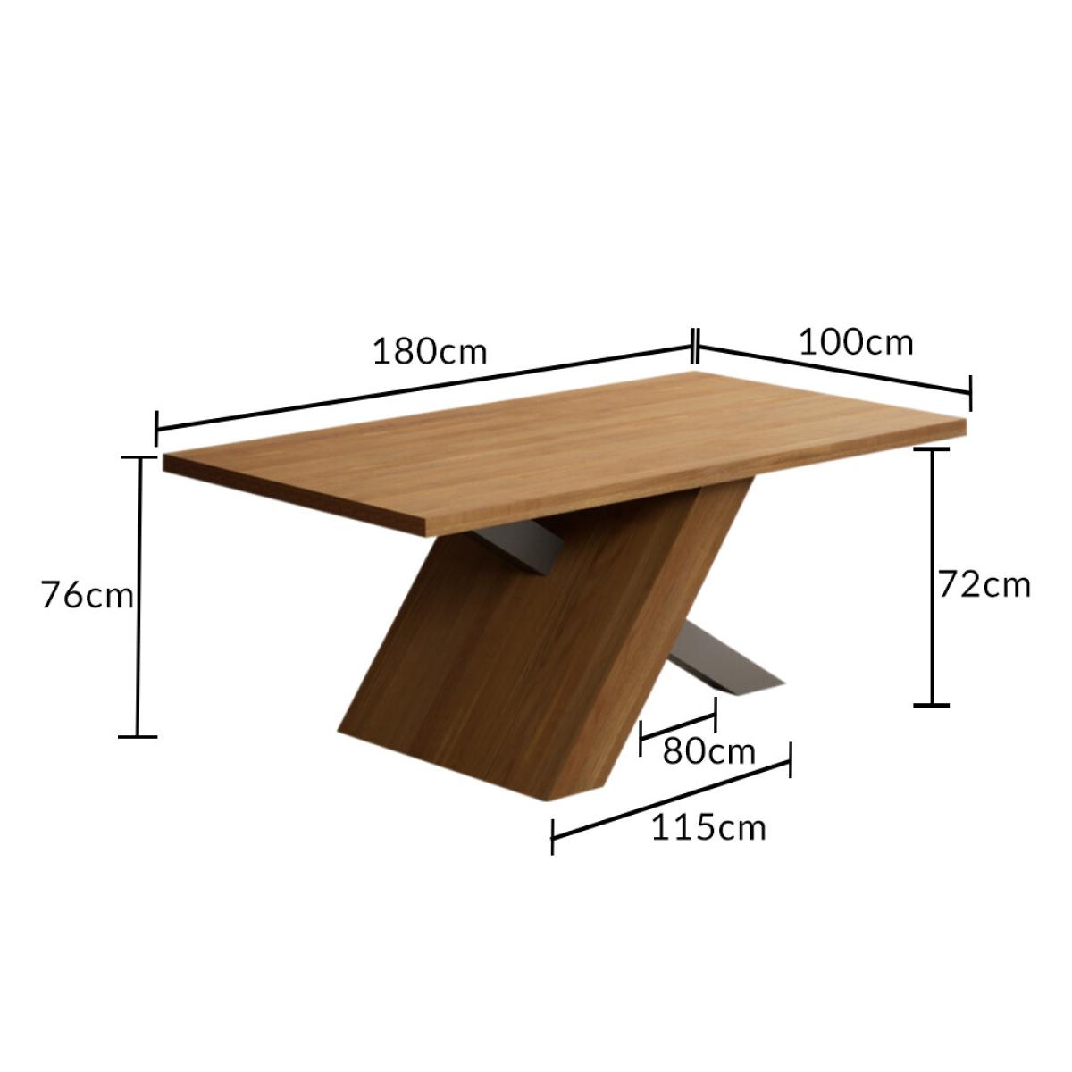 Michigan 180cm Solid Oak and Metal Industrial Dining Table with 8 Linen Natural Solid Oak Chairs – image 42
