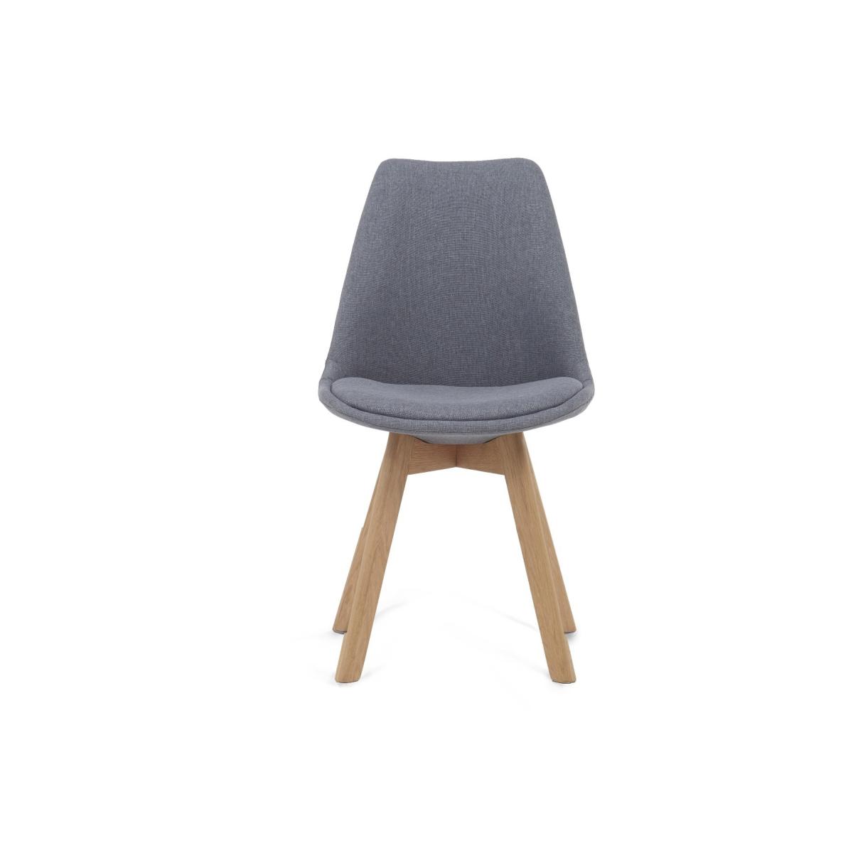 Extending York 70cm Solid Oak Dining Table With 4 Dark Grey Orson Fabric Chairs – image 21