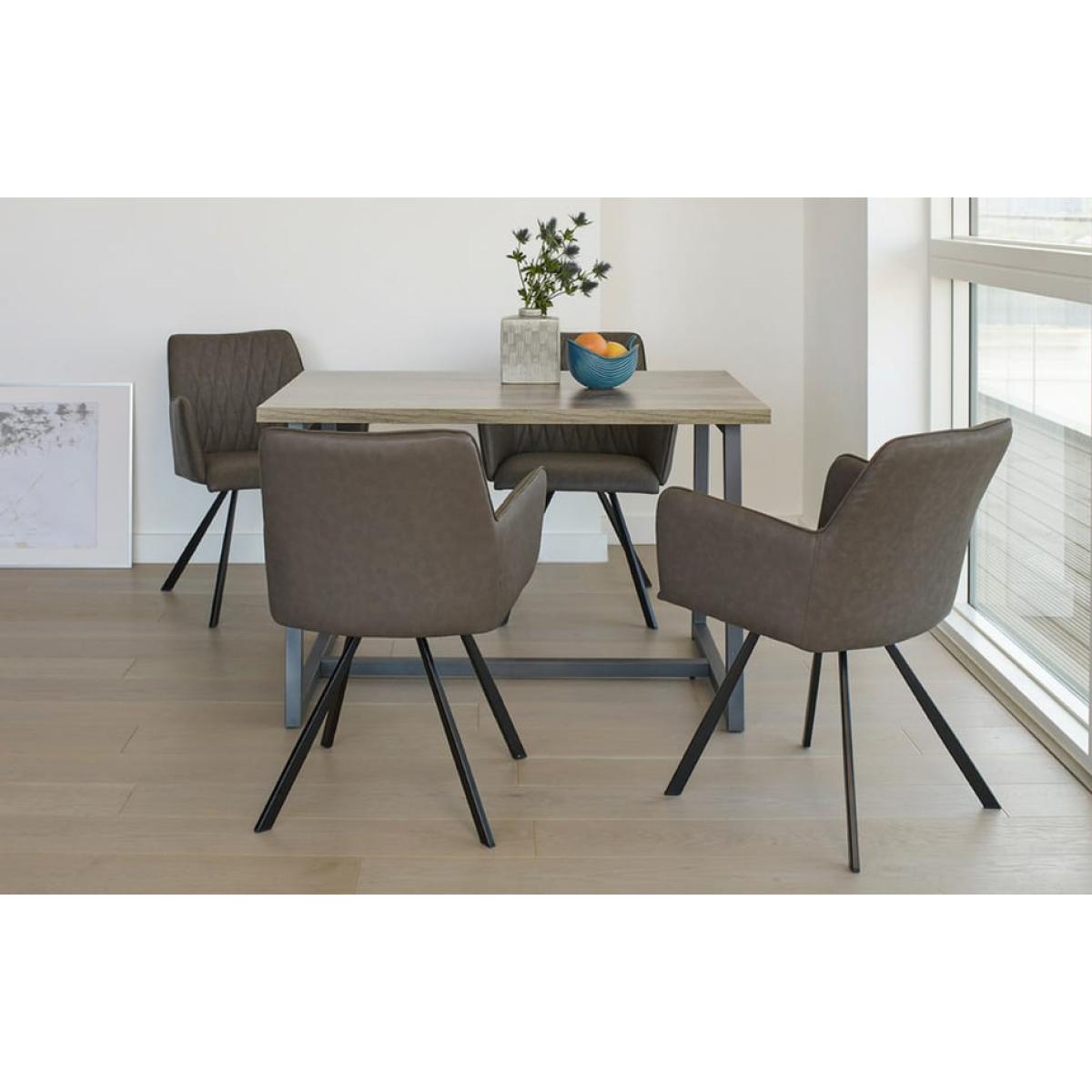 Cape – Rustic Dining Set – 4 Seats - Grey
