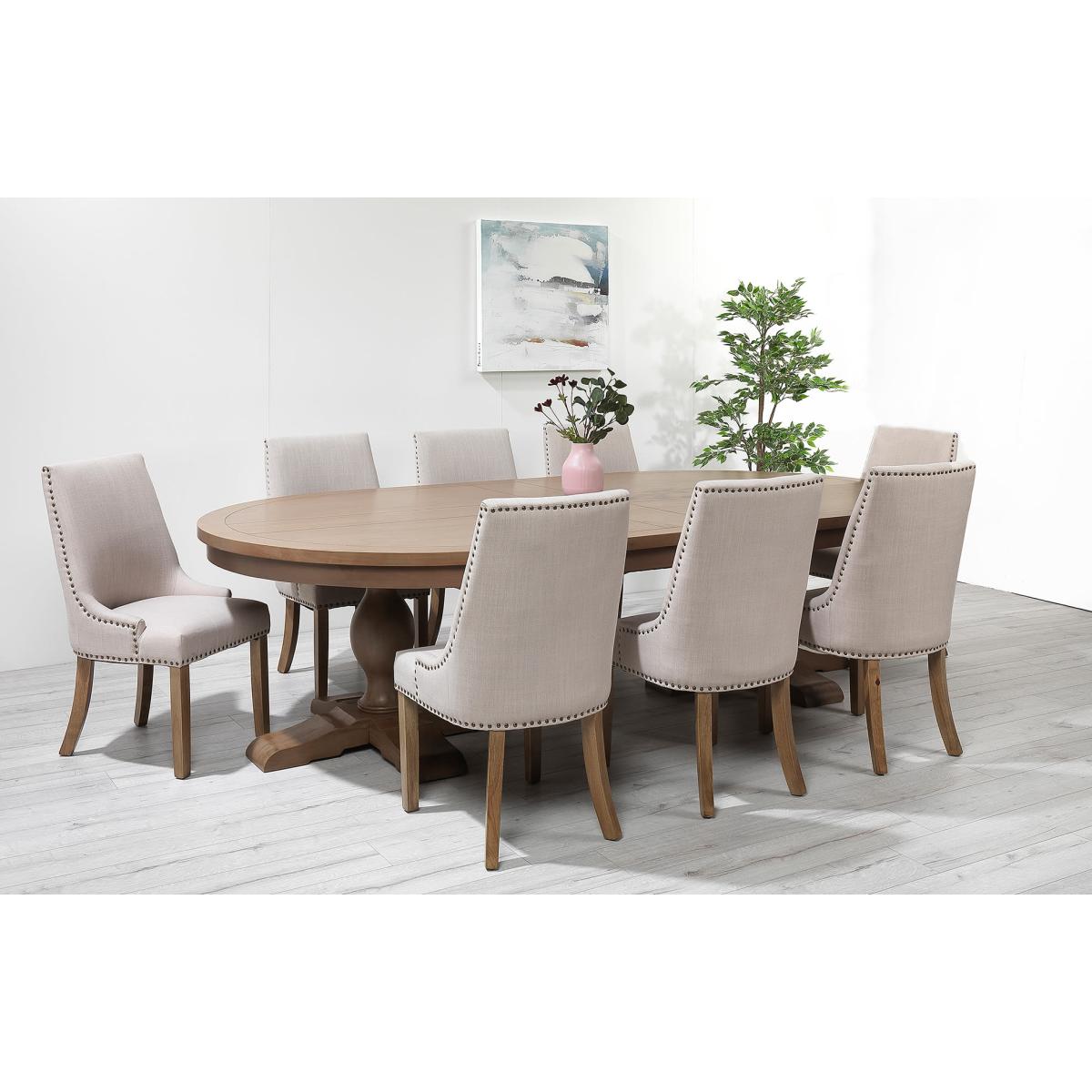 Balmoral Canterbury Classic- Oval Upholstered Dining Set- 8 Seater