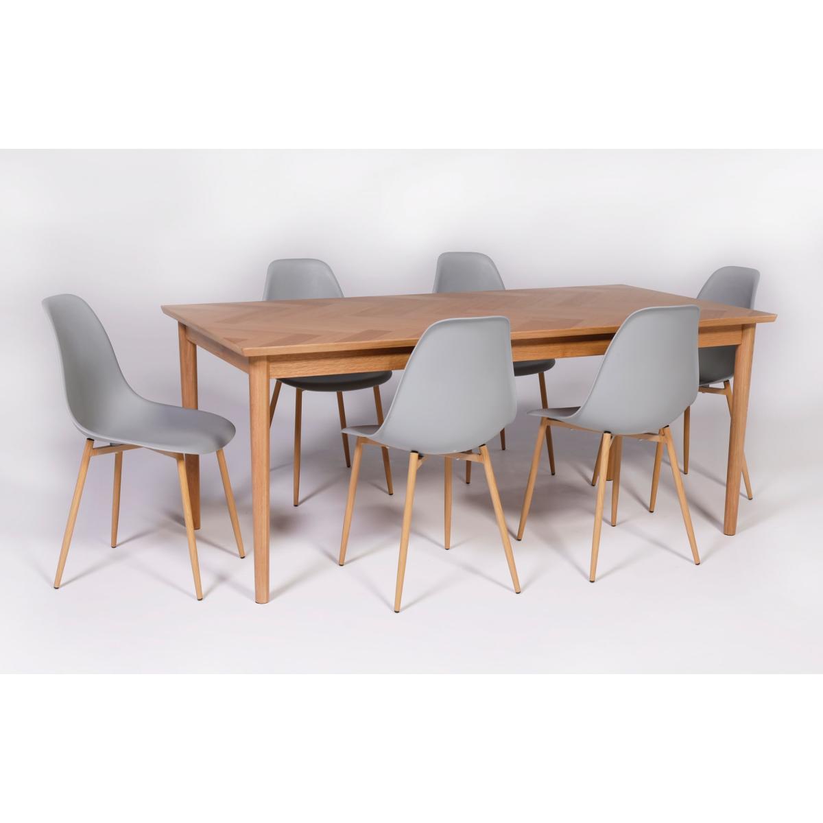 Herringbone & Astrid Dining Set - 180cm - 6 Seats - Grey – image 1