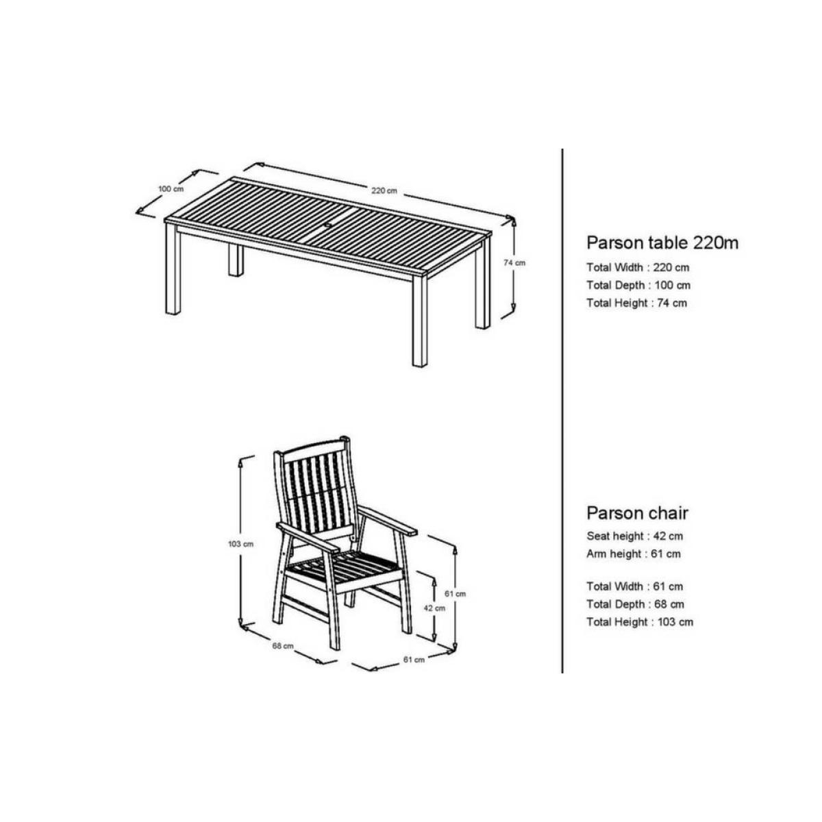 Parsons - Dining Set - 8 Seats with Cushions – image 8