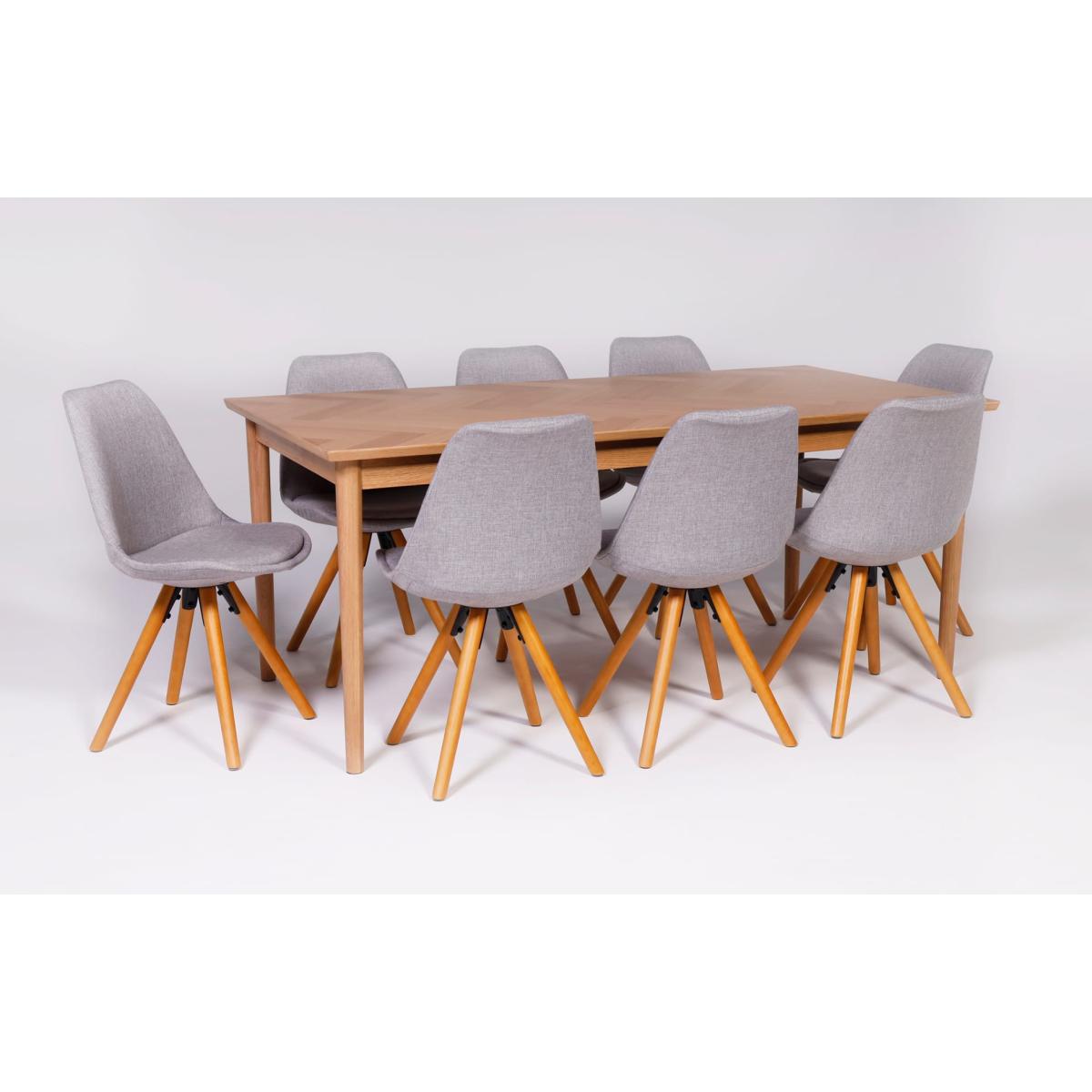 Herringbone & Orson Dining Set - 180cm - 8 Seats - Grey – image 1