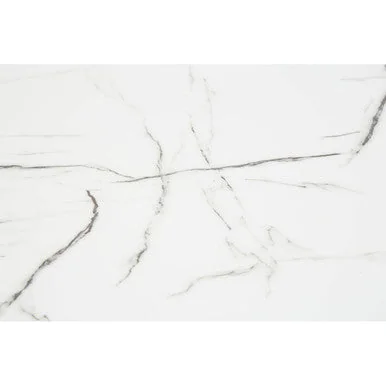 Weston White Marble Effect Rectangular Dining Table and 6 Chairs Set – image 8