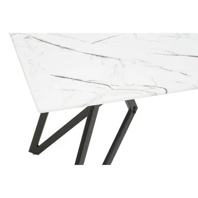 Weston White Marble Effect Rectangular Dining Table and 6 Chairs Set – image 10