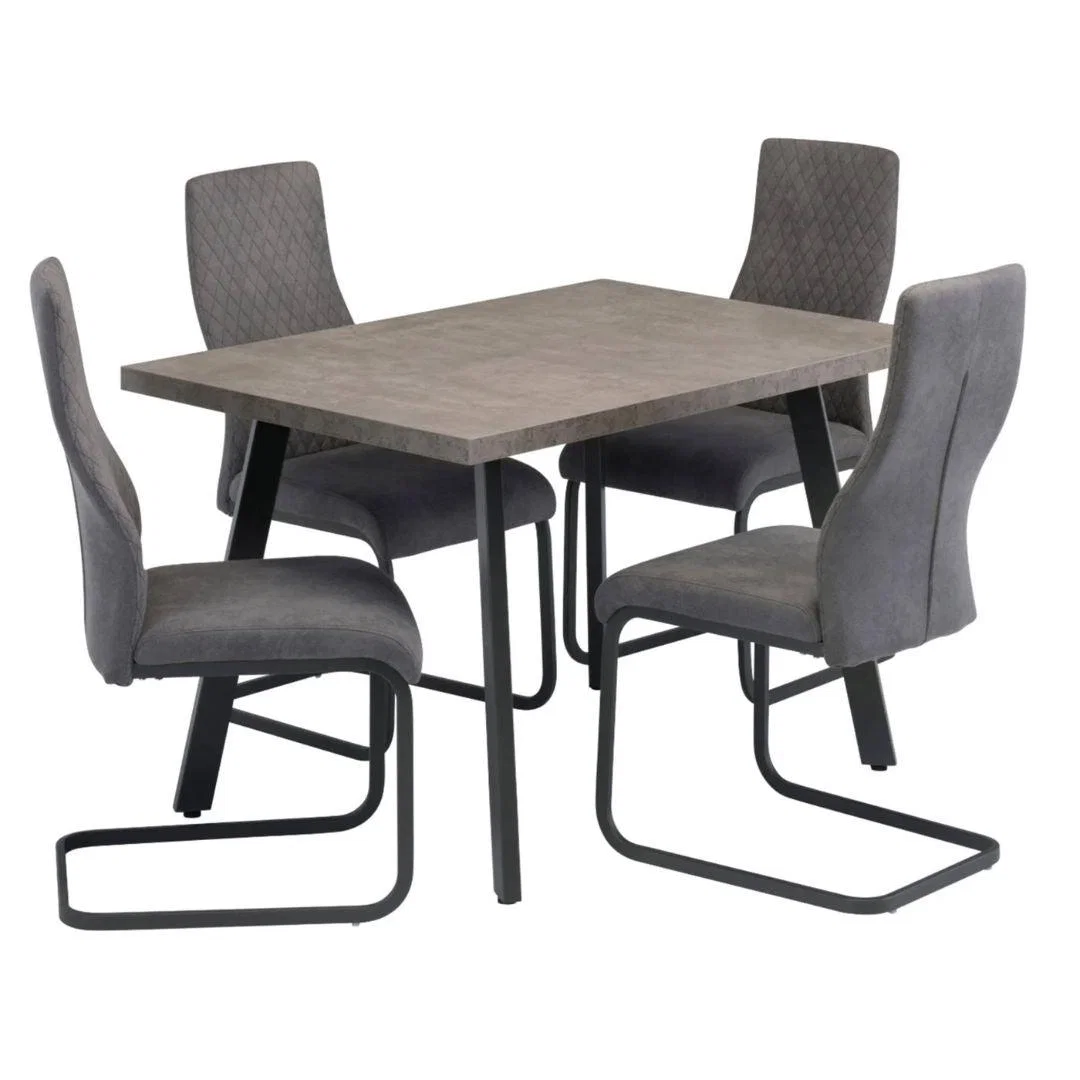 Amalfi 4 Seat Dining Set in Grey – image 2