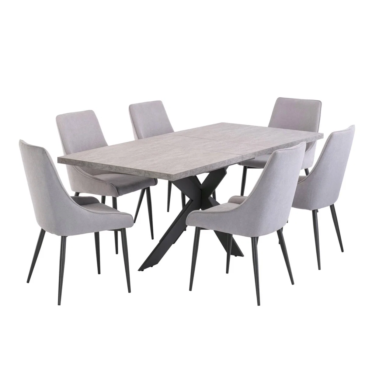 Rimini 6 Seat Dining Set in Grey – image 2