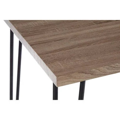 Borough Natural Wood Effect Dining Table with Black Metal Base – image 5