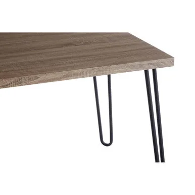 Borough Natural Wood Effect Dining Table with Black Metal Base – image 6