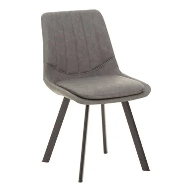 Westford Wood Effect Dining Table with 6 Grey Dining Chairs Set – image 3
