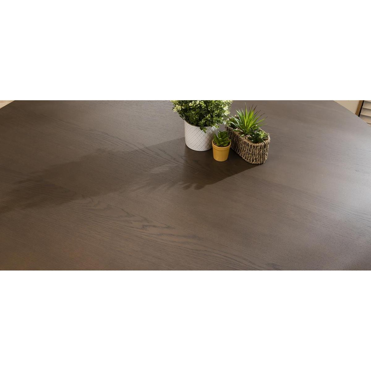 6 Seater Round Dining Table And Carver Chair Dining Set For Six Grey – image 5
